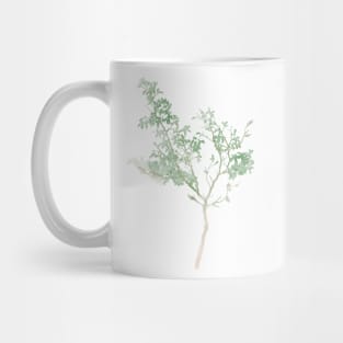 Green Watercolour Tree Mug